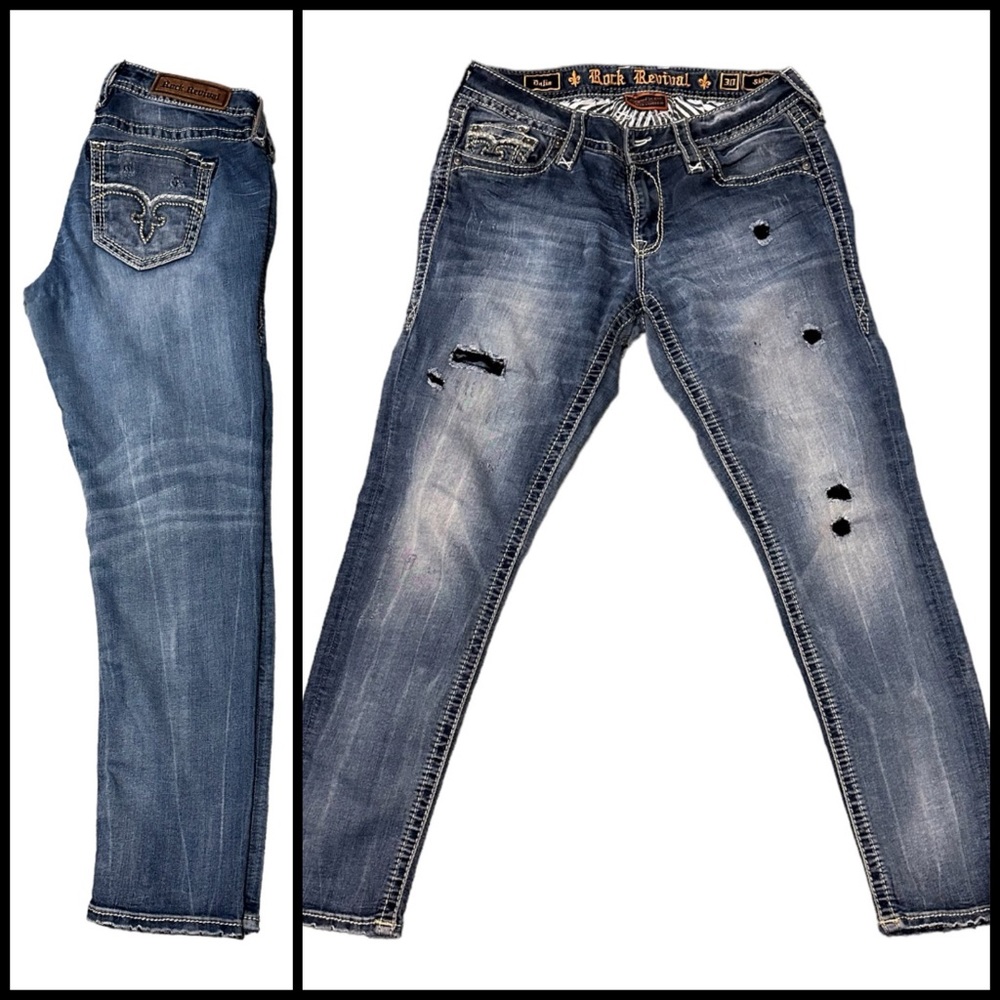 Rock Revival skinny Dalia style denim jeans stretch size 30